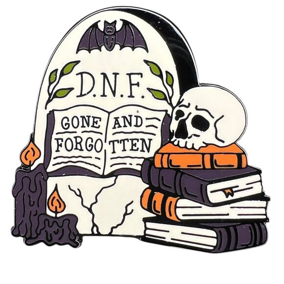OwlCrate Did Not Finish DNF Pin - Fall 2024 "Dressed for Death" Special Box - Picture 1 of 7